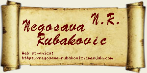Negosava Rubaković vizit kartica